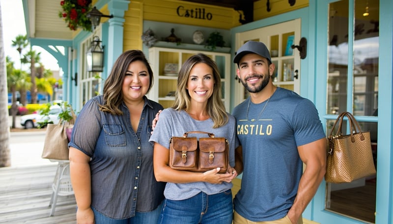 Castillo & Coast Digital team collaborating with local shop owners in St. Augustine